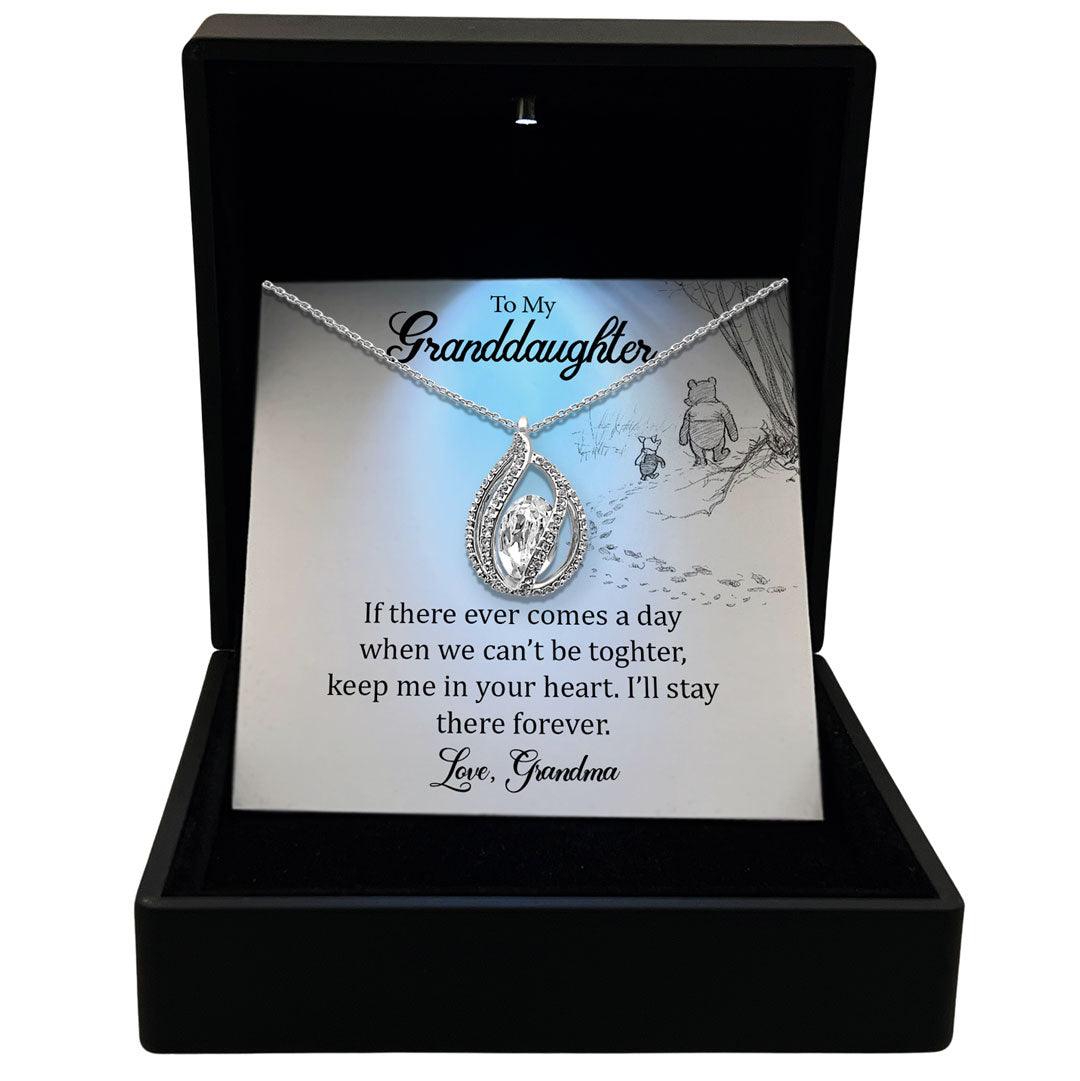 To My Granddaughter - Keep Me In Your Heart- Orbital Birdcage Necklace - TRYNDI