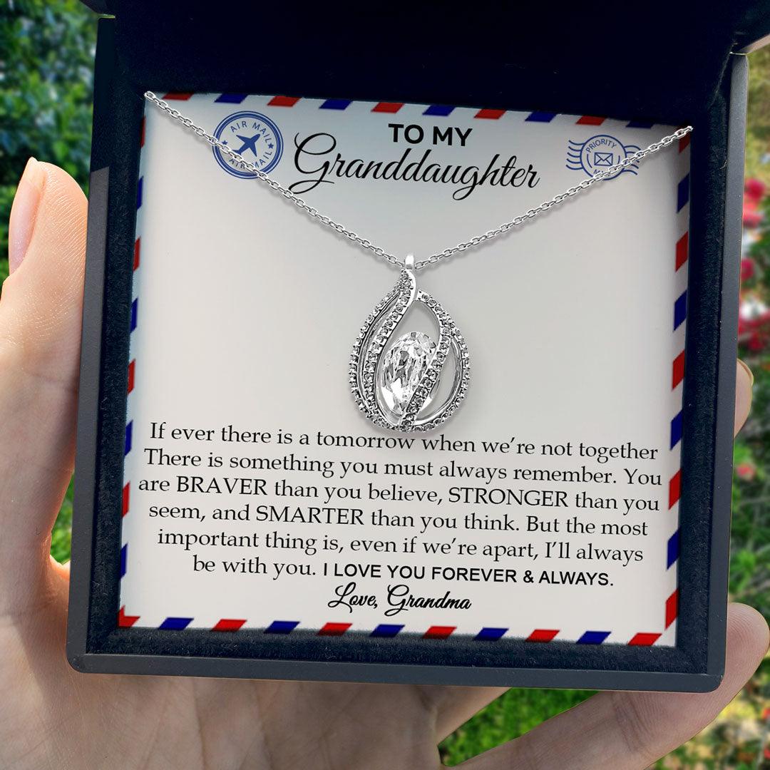 To My Granddaughter - I Love You Forever & Always - Orbital Birdcage Necklace - TRYNDI