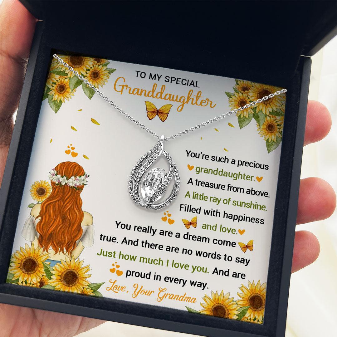 To My Special Granddaughter - You Really Are a Dream Come True - Orbital Birdcage Necklace - TRYNDI