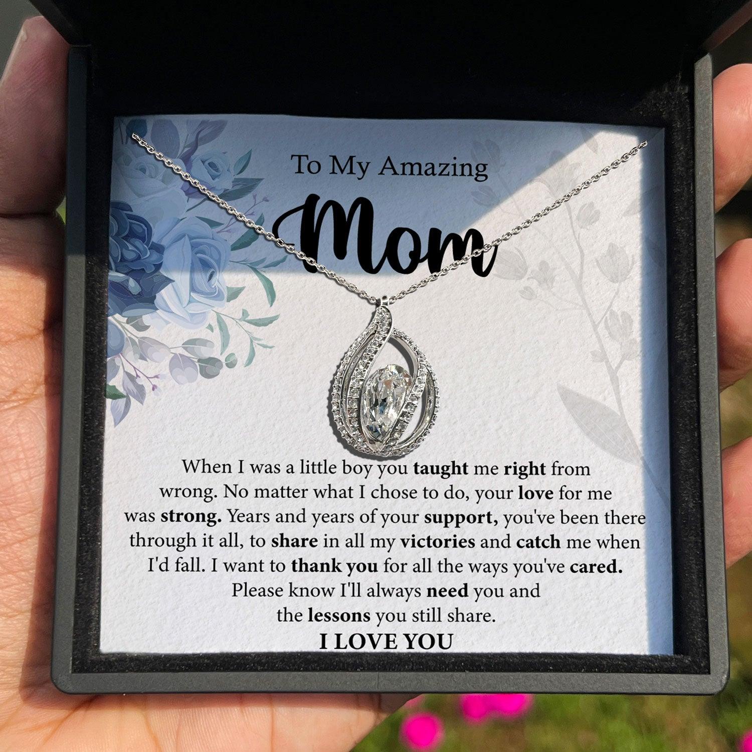 To My Amazing Mom - No Matter What I Chose To Do, Your Love For Me Was Strong - Orbital Birdcage Necklace - TRYNDI