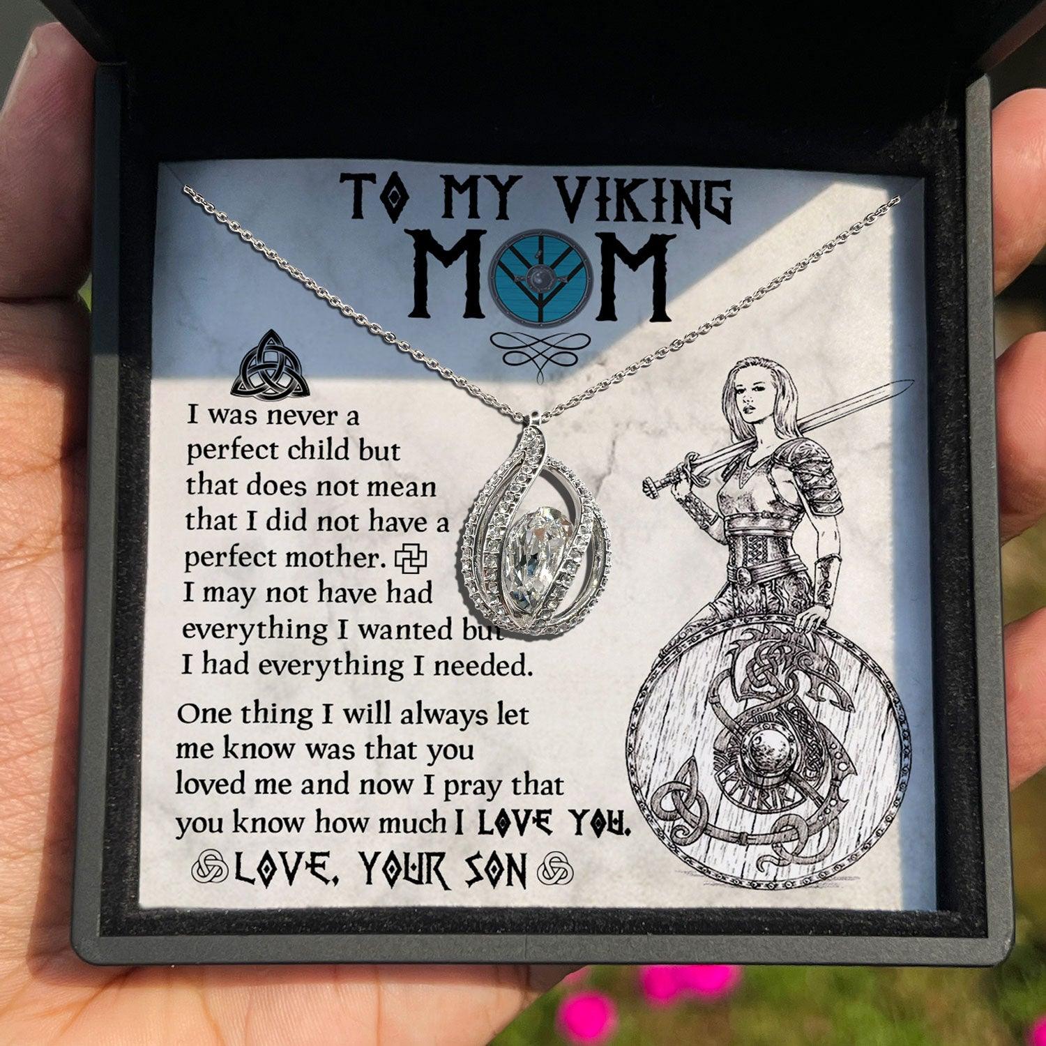 To My Viking Mom - I May Not Have Had Everything I Wanted But I Had Everything That I Needed - Orbital Birdcage Necklace - TRYNDI