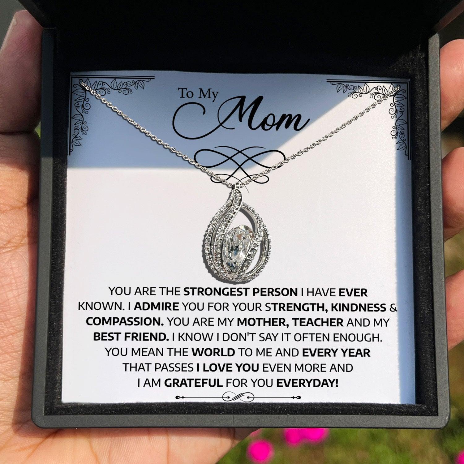To My Mom - You Are The Strongest Person That I Have Ever Known - Orbital Birdcage Necklace - TRYNDI