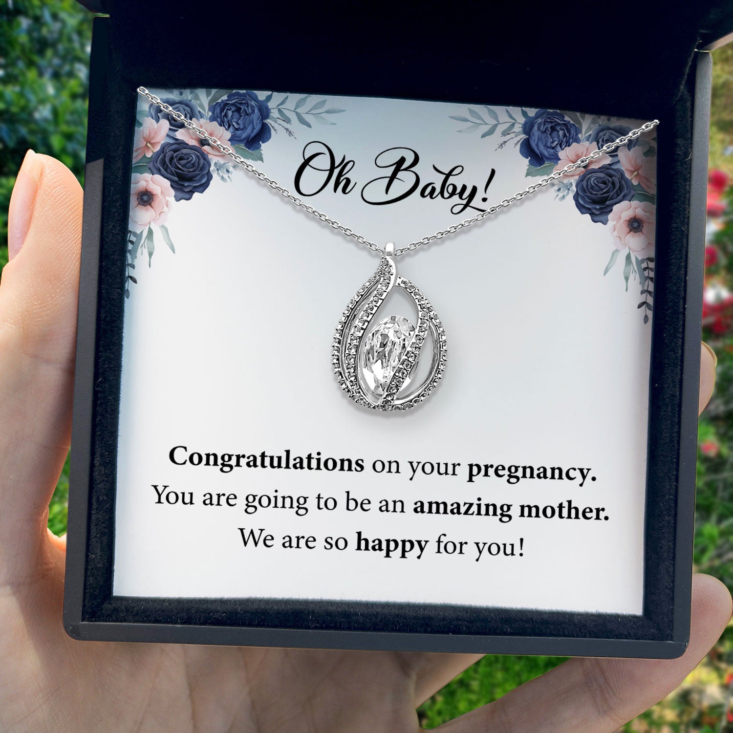 To an Amazing Mamma To Be - You Are Going To Be an Amazing Mother - Orbital Birdcage Necklace