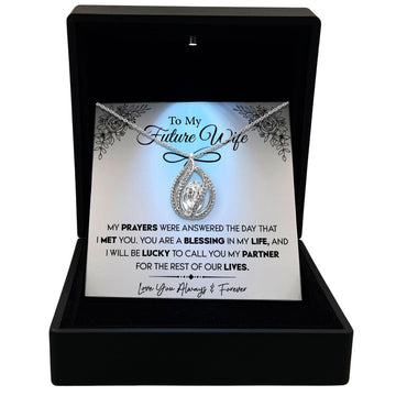 To My Future Wife - My Prayers Were Answered The Day That I Met You - Orbital Birdcage Necklace - TRYNDI