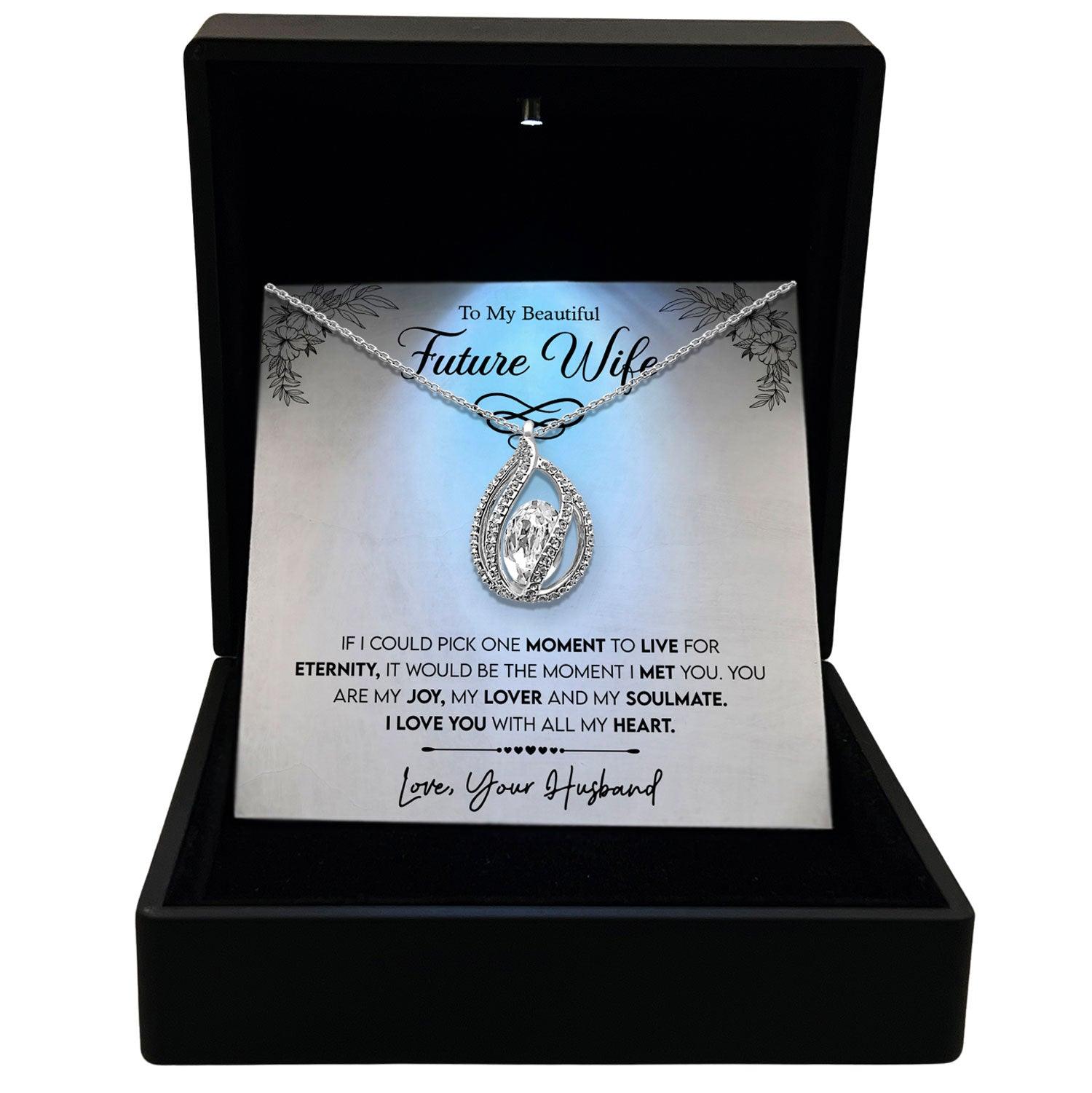To My Beautiful Future Wife - I Love you With All My Heart - Orbital Birdcage Necklace - TRYNDI