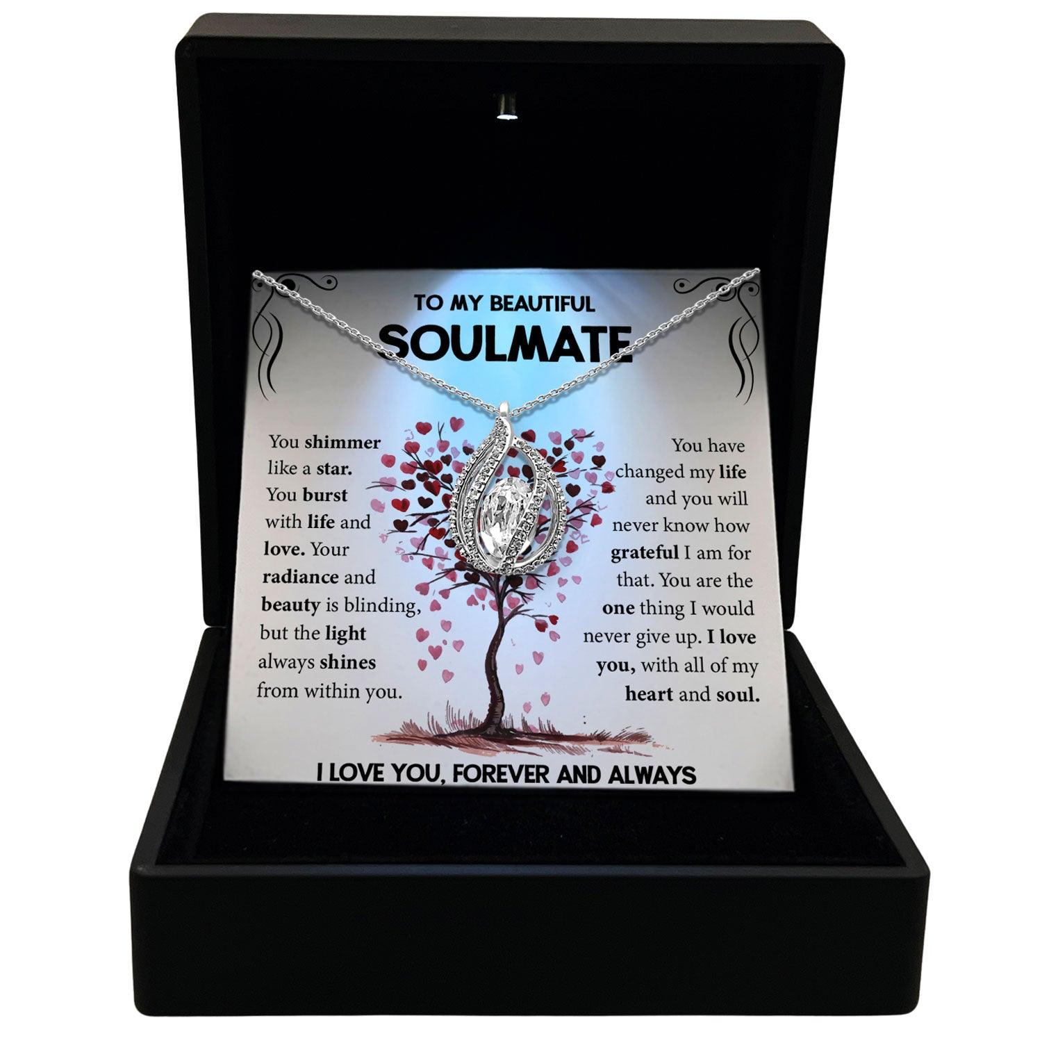 To My Beautiful Soulmate - You Are The One Thing I Would Never Give Up - Orbital Birdcage Necklace - TRYNDI