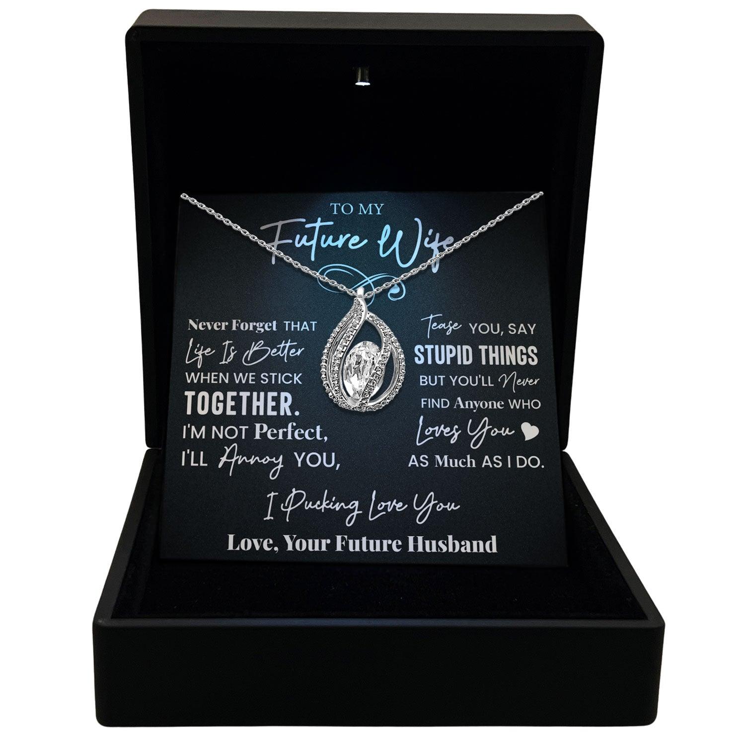 To My Future Wife - Never Forget That Life Is Better When We Stick Together - Orbital Birdcage Necklace - TRYNDI