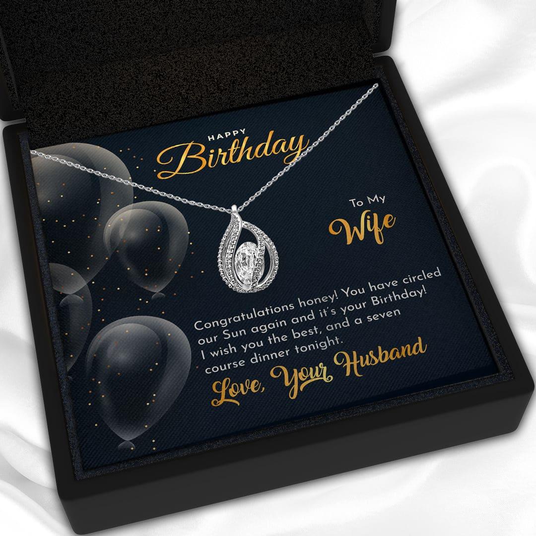 To My Wife - You Have Circled Our Sun Again and It’s Your Birthday - Orbital Birdcage Necklace - TRYNDI